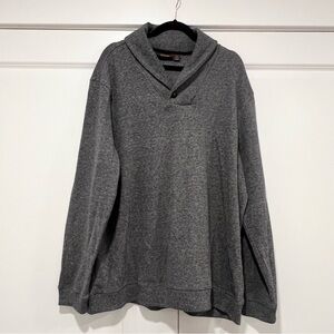 Tasso Elba‎ Men's Grey Ribbed Sweater with Button in Men's Big and Tall 2XL